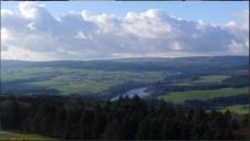Blick von der Wildenburg auf die Steinbachtalsperre